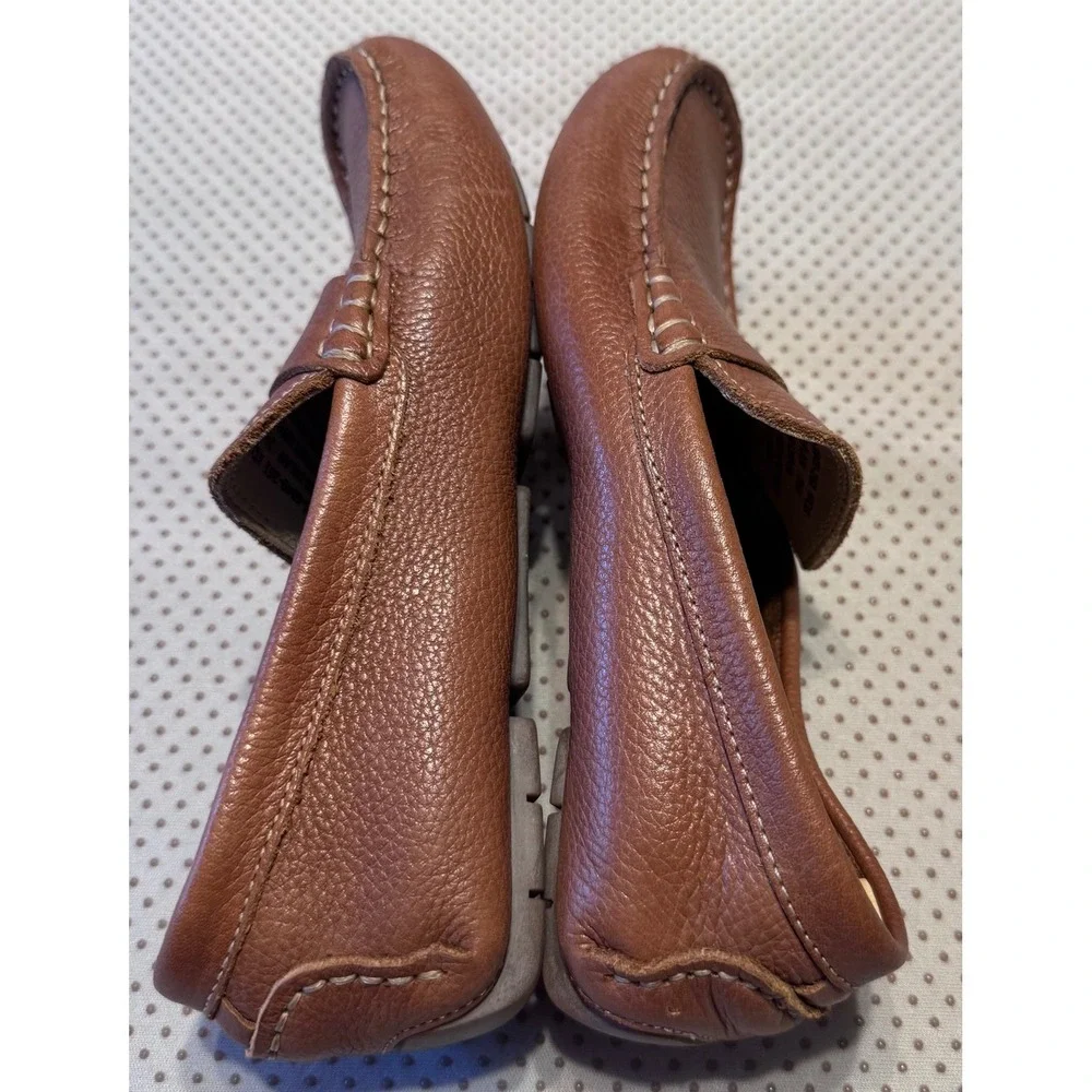 G.H. Bass Kids Leather Penny Loafers Brown Driver Shoes Size 13.5 Slip On